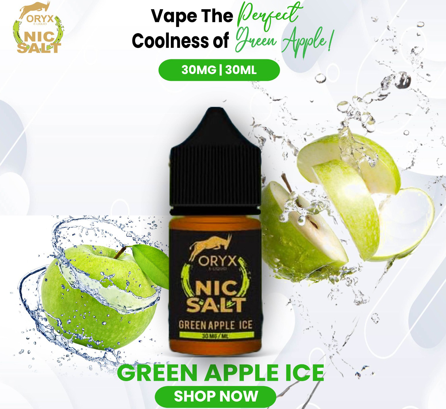 vape juice 6mg Sour Green Apple Nicotine Salt E‑Liquid 10ml IVG Nic Salts – VapeOutlet.EU